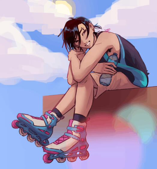 fullbody one-character cellshaded drawing fullbody one-character cellshaded drawing