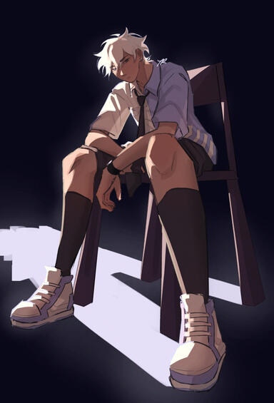 fullbody one-character cellshaded drawing fullbody one-character cellshaded drawing