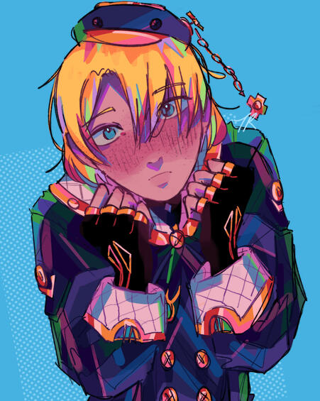 halfbody one-character fully rendered drawing halfbody one-character fully rendered drawing